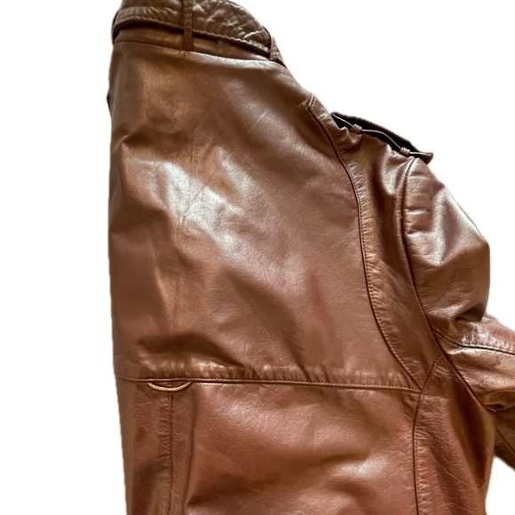 Women’s Etienne Aigner  Vintage Full -Grain Leather  Jacket, M - Picture 5 of 14